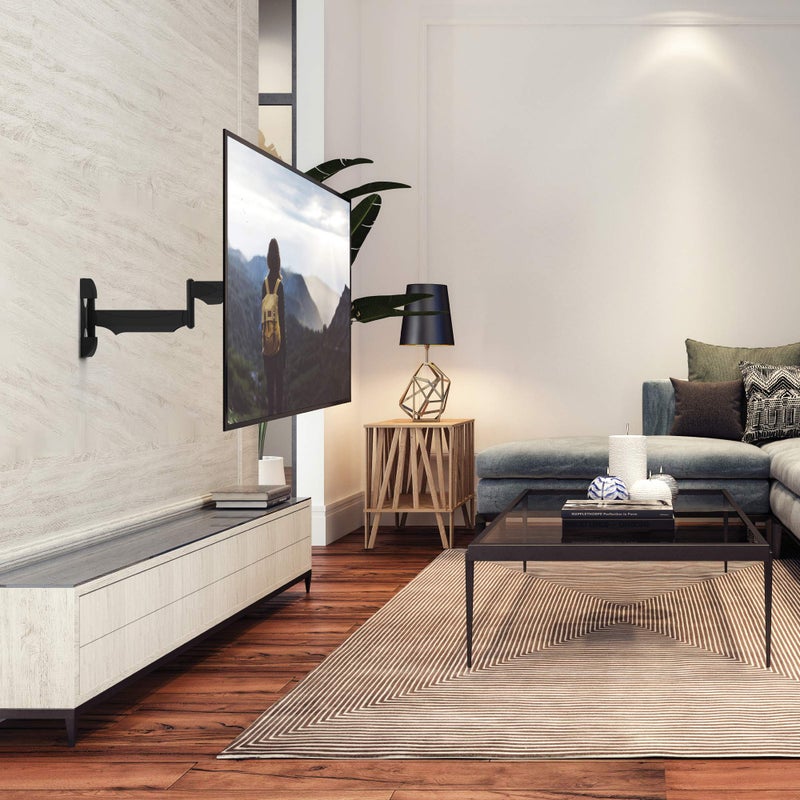Kanto M200 Full Motion TV Wall Mount for 26" - 50" TVs | Articulating Arm with 18.6" of Extension | Up to 180Â° Swivel and 14Â° of Tilt | 4" Offset | VESA Compatible TV Bracket | Heavy-Duty Steel - Image 2